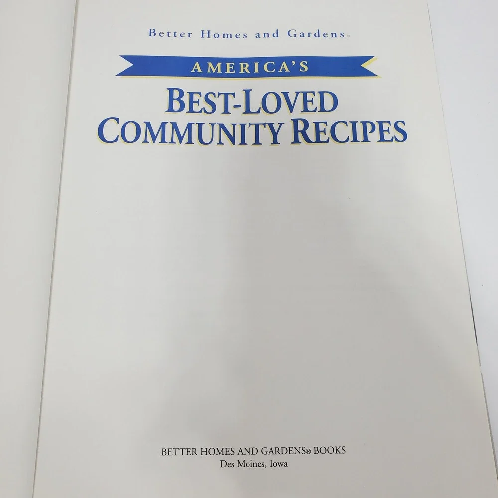 Better Homes and Gardens Community Recipes Cookbook OS White Excellent 1st Ed